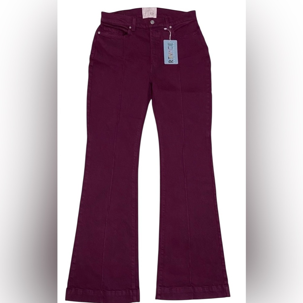 Revice Venus Flares 31 NWT Wine Red High Rise Flare Jeans Y2K Streetwear Retro